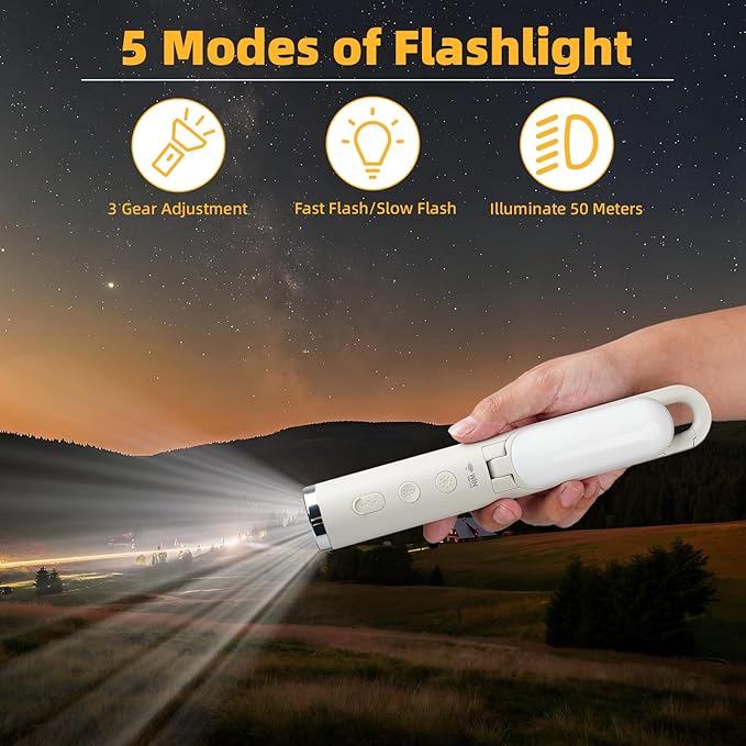 LED Camping Lantern, Rechargeable Emergency Light for Power Outages, Portable Outdoor Flashlight, 9 Modes Collapsible Lightweight Hanging Lamp for Home, Camping, Hiking, Fishing