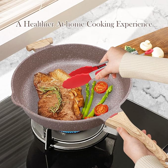 AIKENBBKK Ceramic Frying Pan