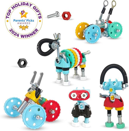 The Off Bits Educational STEM Toys for 6+: Robot Toy Building Sets, 3-in-1 Engineering Kit for Boys and Girls, Build Your Own STEM Building Toys with Endless Possibilities (Jumbo Kit)