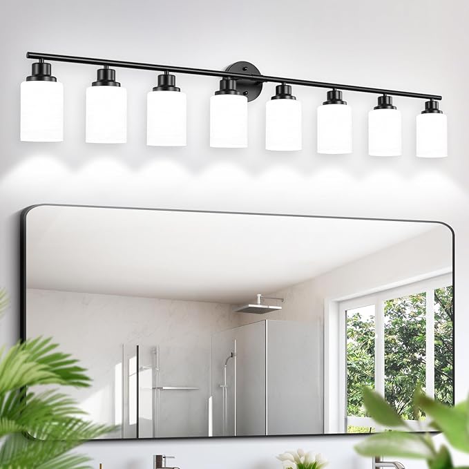 Guliaofo 8-Light Vanity Lights, Modern Vanity Lighting Fixture