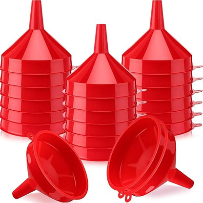 Honeydak 18 Pcs Plastic Funnels 4.7 Inch Wide Mouth Multi-Purpose Funnels