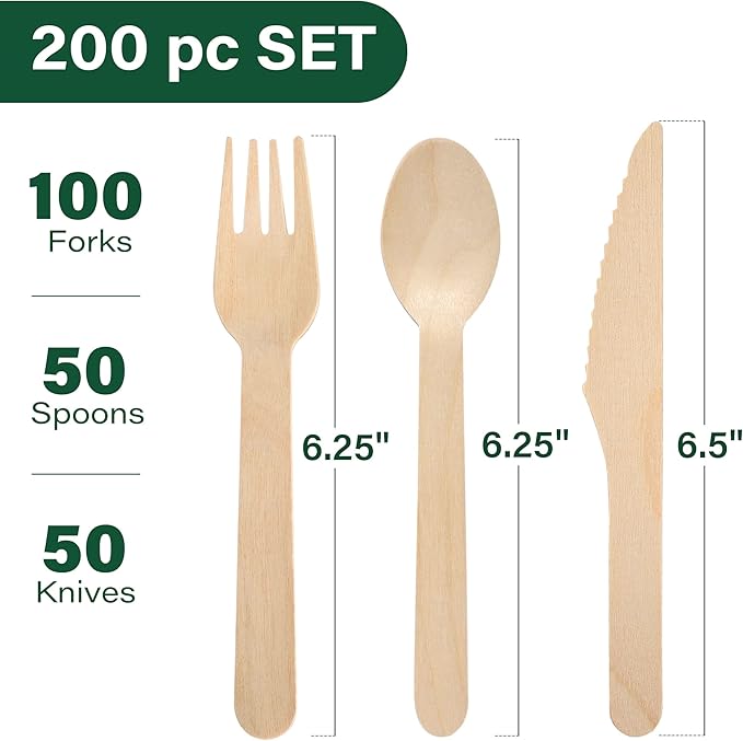 LotFancy Disposable Cutlery Set