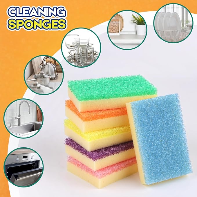 LAUNDRYLUX Scrub Sponge, Dual-Sided Temperature-Responsive Scrubber