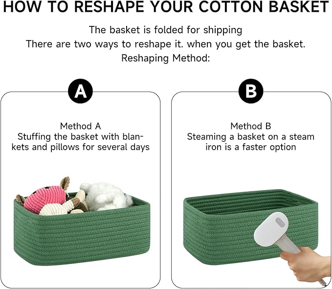 OIASKET 6 Pack Storage Baskets for Shelves, Small Baskets for Shelves, Cute