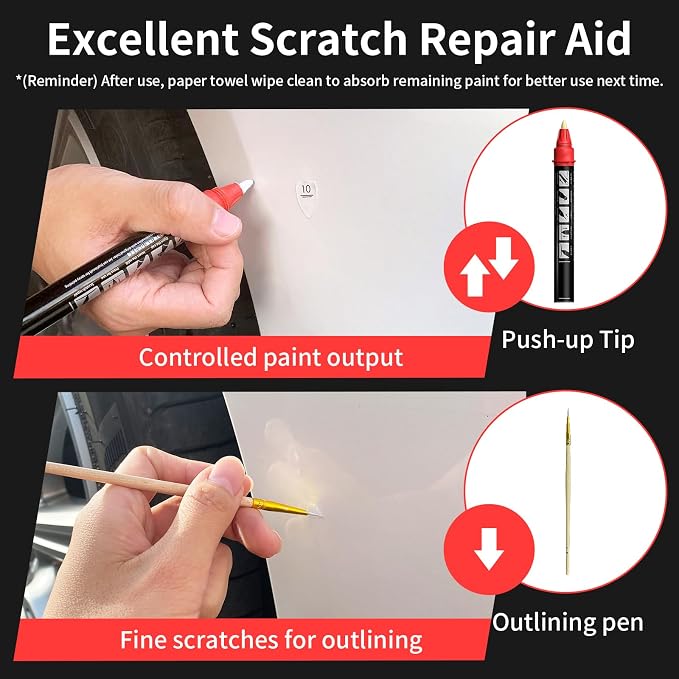 Carhoo C4W/C54/WC4W/WC54 Skyscraper Gray Touch Up Paint Suitable For BMW, Genuine Custom Color Car Touch Up Paint, With Pen Tip & Fine Brush