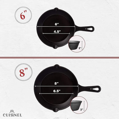Cuisinel Cast Iron Skillets Set