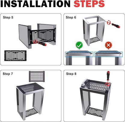 GeeekPi 8U Server Cabinet, 10 inch Server Rack