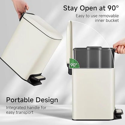 TIPGO Slim Bathroom Trash Can