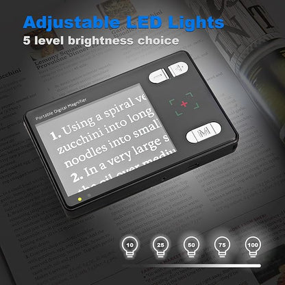 3.5 Inch Digital Magnifier, 2X-32X Times Zoom Portable Video Magnifier