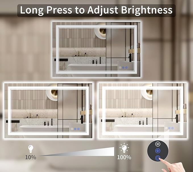 24"x48" LED Bathroom Mirror