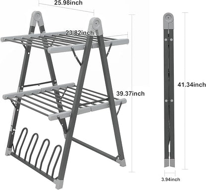 SHARNDY Electric Heated Clothes Drying Rack, Foldable Heated Garment Dryer