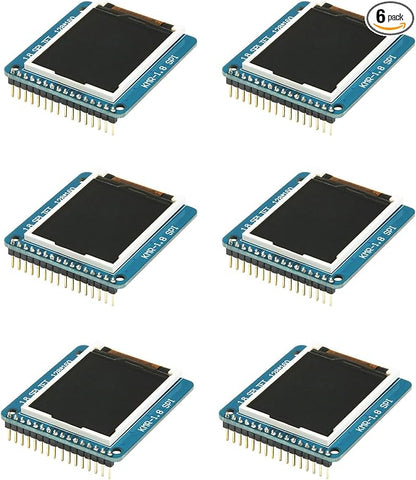 hiBCTR 6-Pack 1.8-Inch ST7735R SPI 128 * 160 TFT LCD Display Module