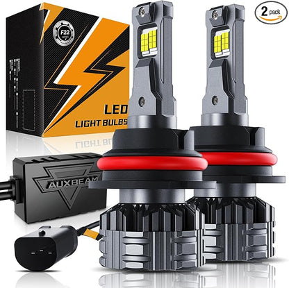Auxbeam 9007 HB5 Fog Light, F22 Series 24000LM 9007 Powersport Light for Off-Road Use or Fog Light-2 Pack