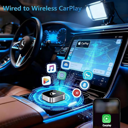2 in 1 CarPlay Adapter for 911 Carrera 2016-2020 2021 2022 2023 2024 2025 2026, CarPlay Wireless Adapter with Auto Reconnect Fast Pairing Bluetooth Connection Compact USB Dongle
