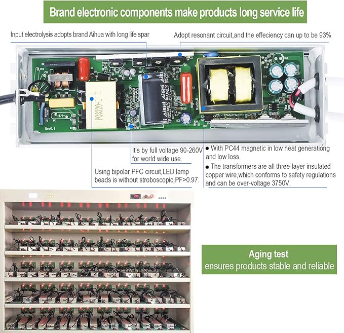 LED Driver 300 Watts 24V DC Transformer， Waterproof IP67 Power Supply, 24V DC