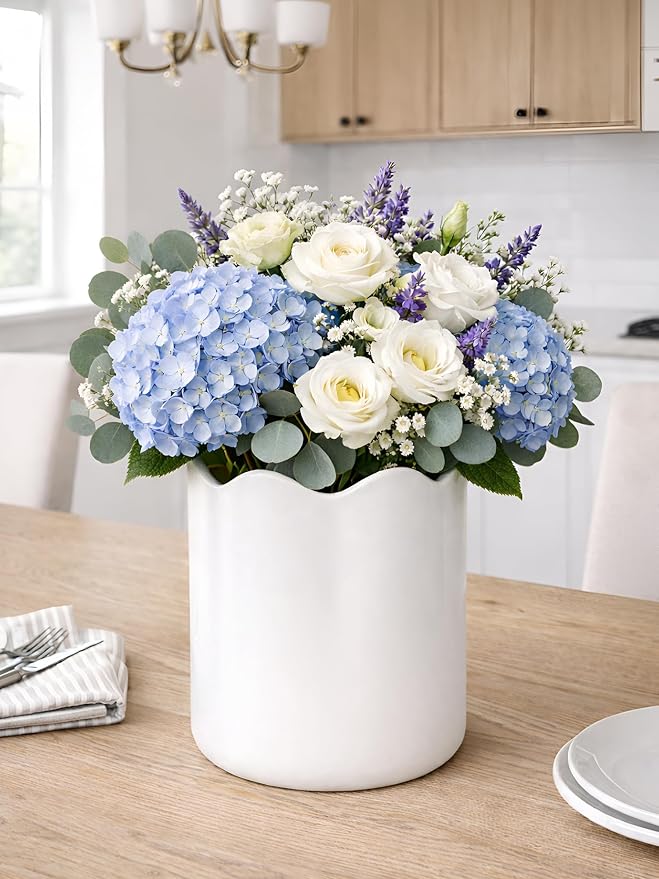 Ceramic Utensil Holder for Kitchen Counter, 7.1" Large Kitchen Utensil Holder