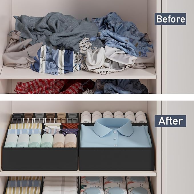 DIMJ Drawer Organizer Clothes Storage