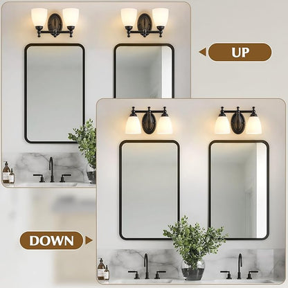 EJIAXIN 2 Lights Bathroom Vanity Light