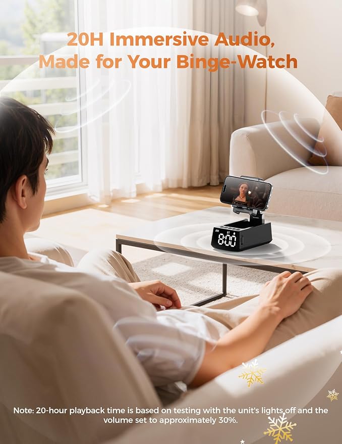 White Elephant Gifts for Adults Useful:Birthday Gift for Men Women Christmas Ideas Induction Speaker Bluetooth HD Sound,Kitchen Gadgets Anniversary Dad Mom Husband Wife Teen Stocking Stuffers(Black)