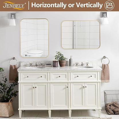 Gold Mirror, 30x36 Inch Framed Rectangle Mirror