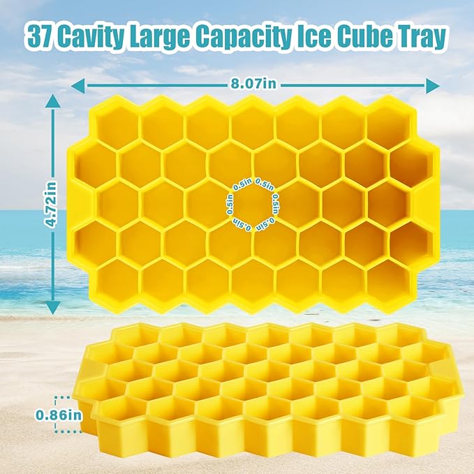 Silicone Mini Ice Cube Tray, 37 Pack Ice Trays