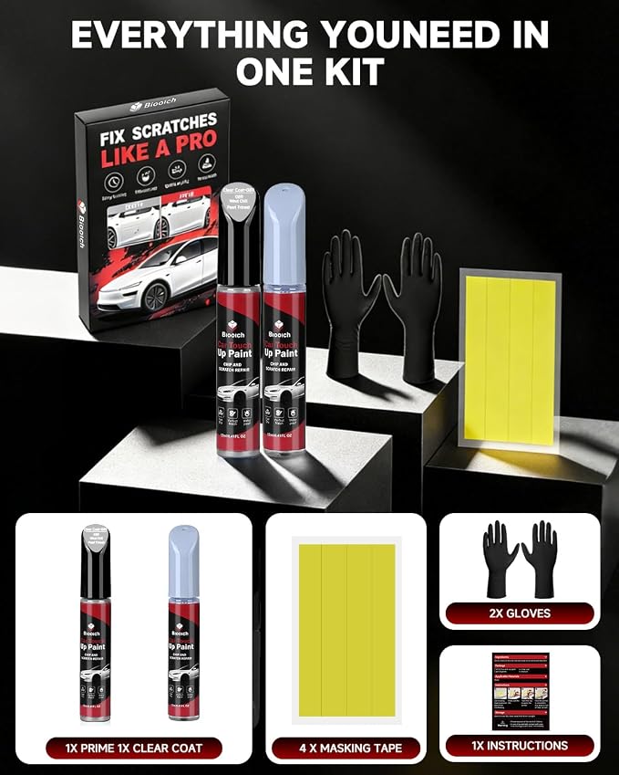 Wind Chill Pearl Tricoat 089 for Toyota Touch Up Paint Kit[2K Clear Coat Included],Exact Color Match Touch Up Paint for Chip and Scratch Repair