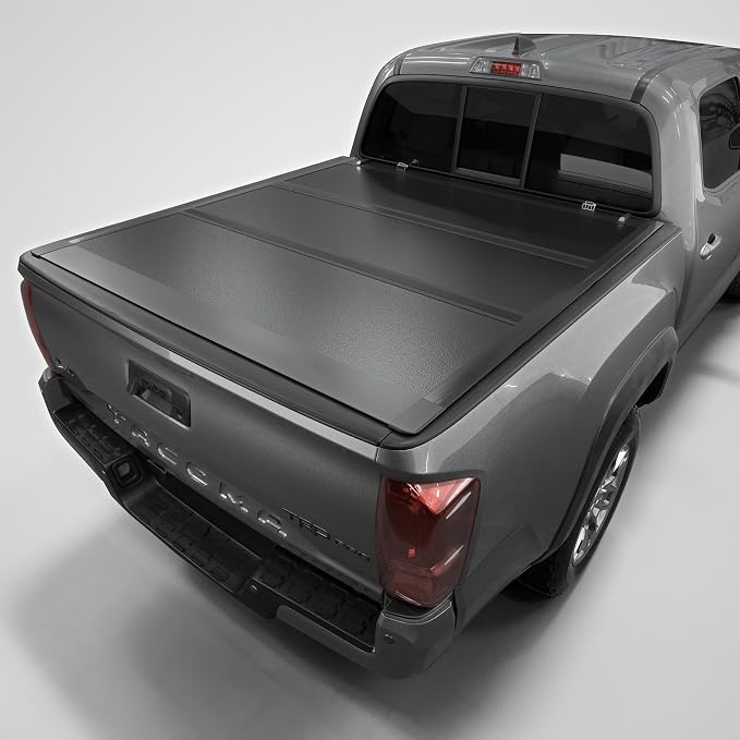 Tutel Low Profile Hard Shell Folding Truck Bed Tonneau Cover|Fits 2016-2023 Toyota Tacoma 6'2" Bed (73.7") - TTLTMLPT022