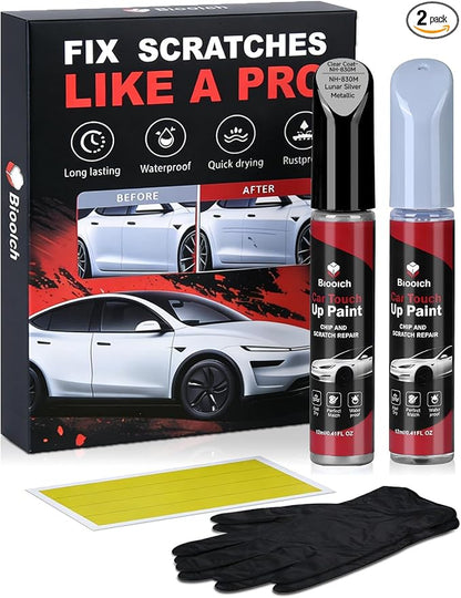 Lunar Silver Metallic NH-830M for Honda Touch Up Paint Kit[2K Clear Coat Included],Exact Color Match Touch Up Paint for Chip and Scratch Repair