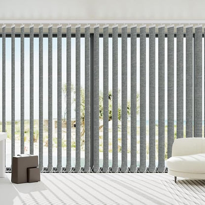 Blindify Motorized Vertical Blinds, Dark Grey
