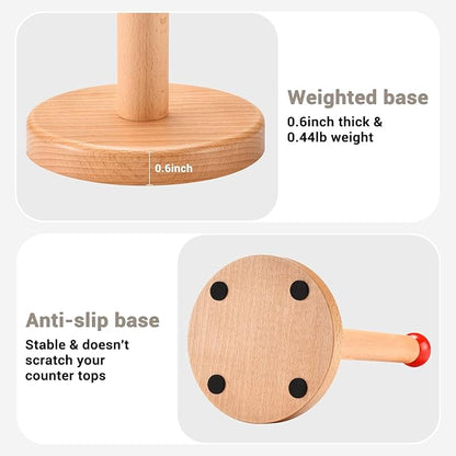 Paper Towel Holder, Wooden Kitchen Roll Stand