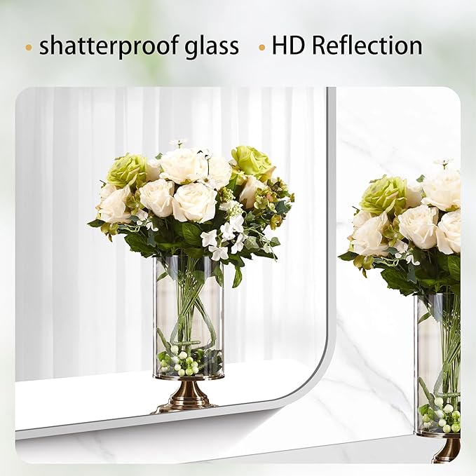 42" x 42"Bathroom Mirror, Decorative Rectangular Vanity Mirror