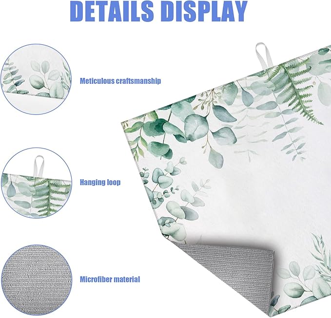 Sage Eucalyptus Dish Drying Mat