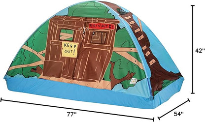 Pacific Play Tents 19791 Kids Tree House Bed Tent Playhouse - Fits Full Size Mattress , Green
