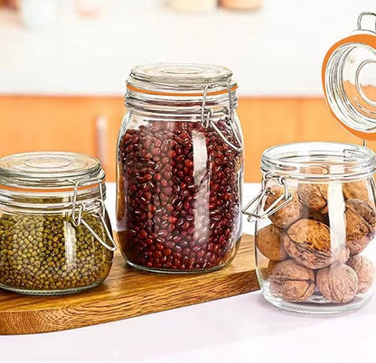 Glass Jars 32oz, Airtight Glass Food Storage Jar
