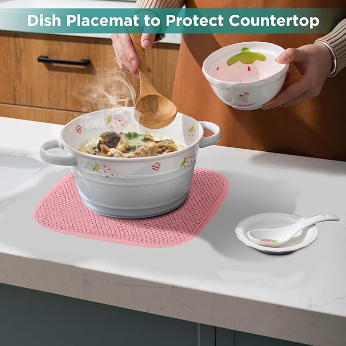 GeeRic Microfiber Dish Drying Mat, Super Absorbent Kitchen Dish Drying Pad