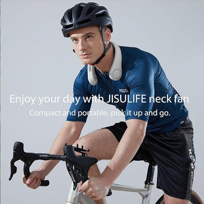 JISULIFE Portable Neck Fan, Hands-Free Bladeless, 5 Speeds, 4000 mAh Battery