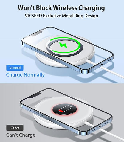 VICSEED for MagSafe Car Mount [Upgraded Strongest Magnet Power] Magnetic Phone Holder for Car Vent 360 Adjustable Magnetic Car Phone Holder Mount for iPhone 17 Air Pro Max 15 14 13 12 Plus Mini, Blue