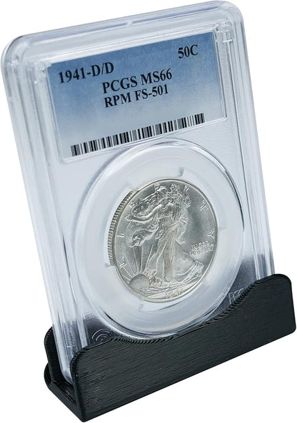 10-Pack Coin Holder Display Stand, PCGS Coin Slab Holder, NGC Coin Display Stand Holders for Coins (Black)