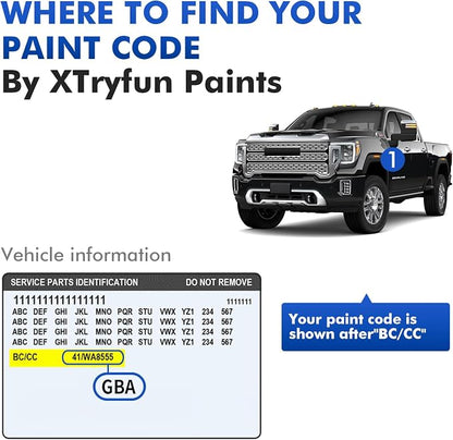 GXD/WA130H Sterling Metallic Touch Up Paint Compatible With GMC, DIY Car Paint Scratch Repair Kit, Automotive Paints, Quick & Easy Fix Scratch Repair for Sierra/Terrain/Yukon/Acadia/Canyon