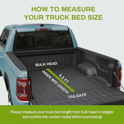 AUTOSAVER88 Soft Roll Up Truck Bed Tonneau Cover Compatible with 2015-2026 Chevy Colorado/GMC Canyon 5.2ft Bed
