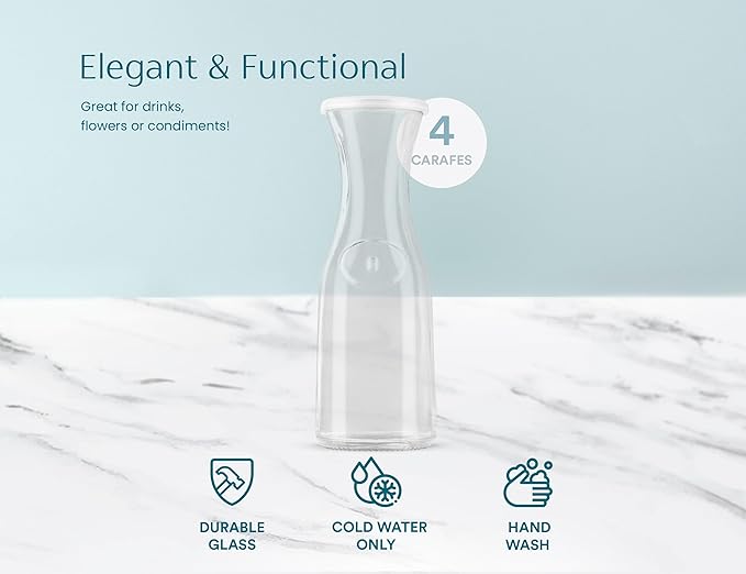 Kook Glass Carafe, Mimosa Bar Supplies, Carafe Pitchers