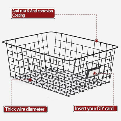 8 Set, Extra Large Wire Baskets