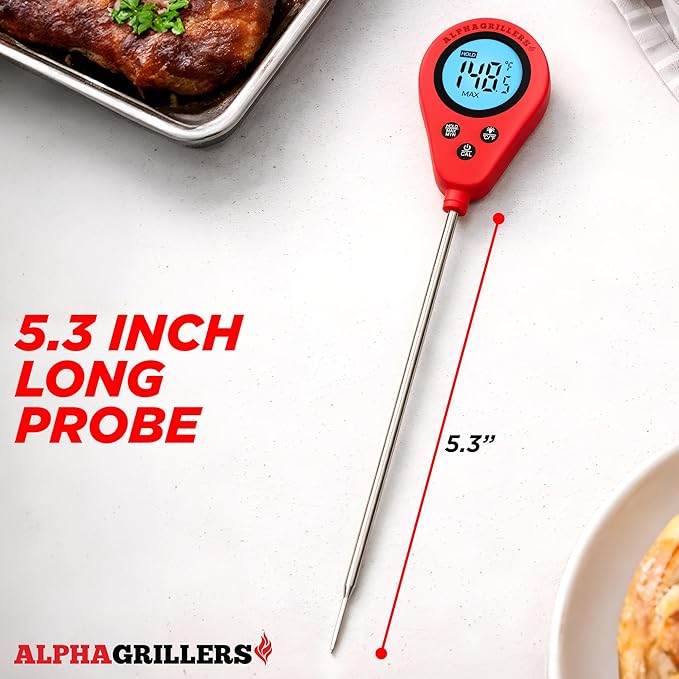 Alpha Grillers Instant Read Meat Thermometer, Digital Food Thermometer