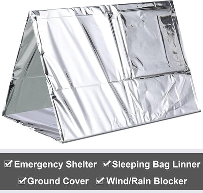 Chumia Emergency Thermal Blanket Bulk 83 x 63 Gigantic Foil Space Blanket Survival Reflective Accessories Gift for Homeless Camping Gear First Aid Hiking Outdoor
