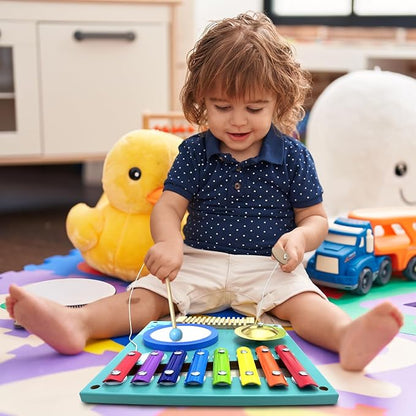 Activity Wall Busy Board Panels, Montessori Sensory Toys, Wall Activity Center, Educational Toy, Interactive Wooden Learning Toy for Toddler Playroom & Children's Daycare