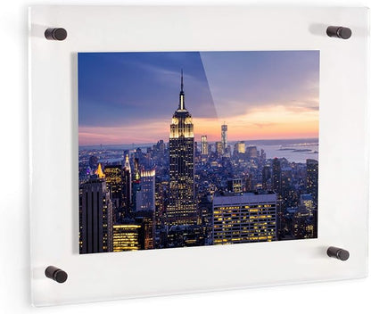 ArtToFrames 22x36 Inch Double Panel Floating Acrylic Picture Frame comes