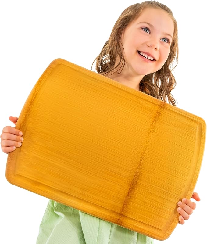FSC-Certified Extra Large Bamboo Cutting Board Featuring 18 Inch Glue-Free