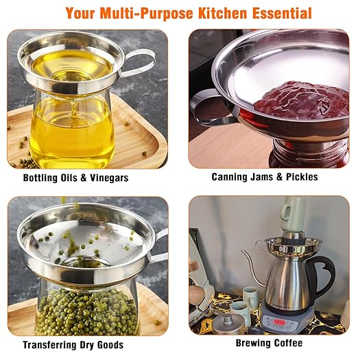 Wide Mouth Canning Funnel, Large Kitchen Funnel