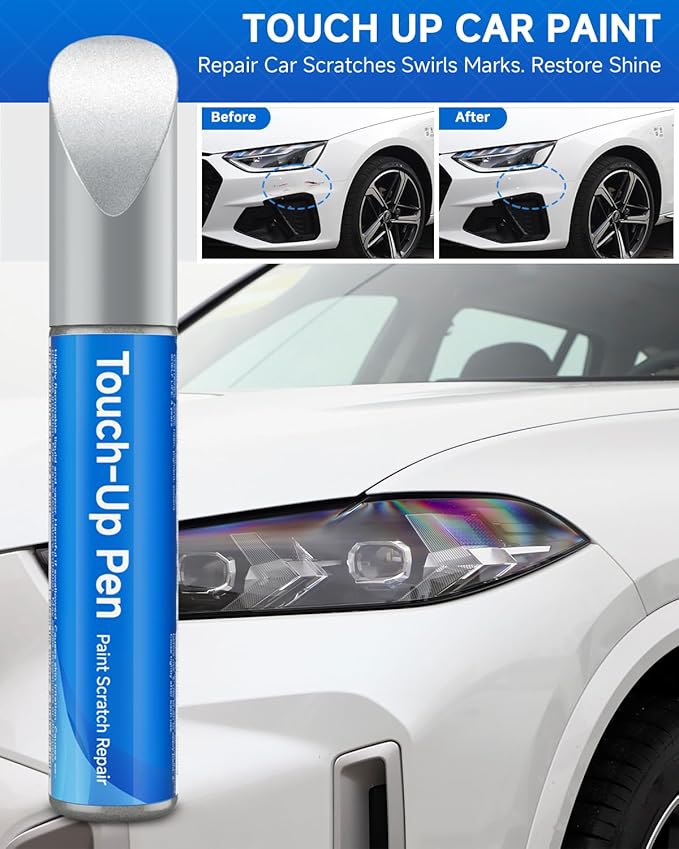 GAN/9W5/WA636R/WA8636/17 Ice/Quick Silver/Switchblade Met Touch Up Paint Compatible with Chevrolet GMC Buick Cadillac Exact Match Touch Up Paint Car Scratch Repair