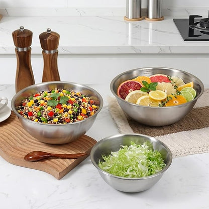 5 Pack Stainless Steel Mixing Bowls